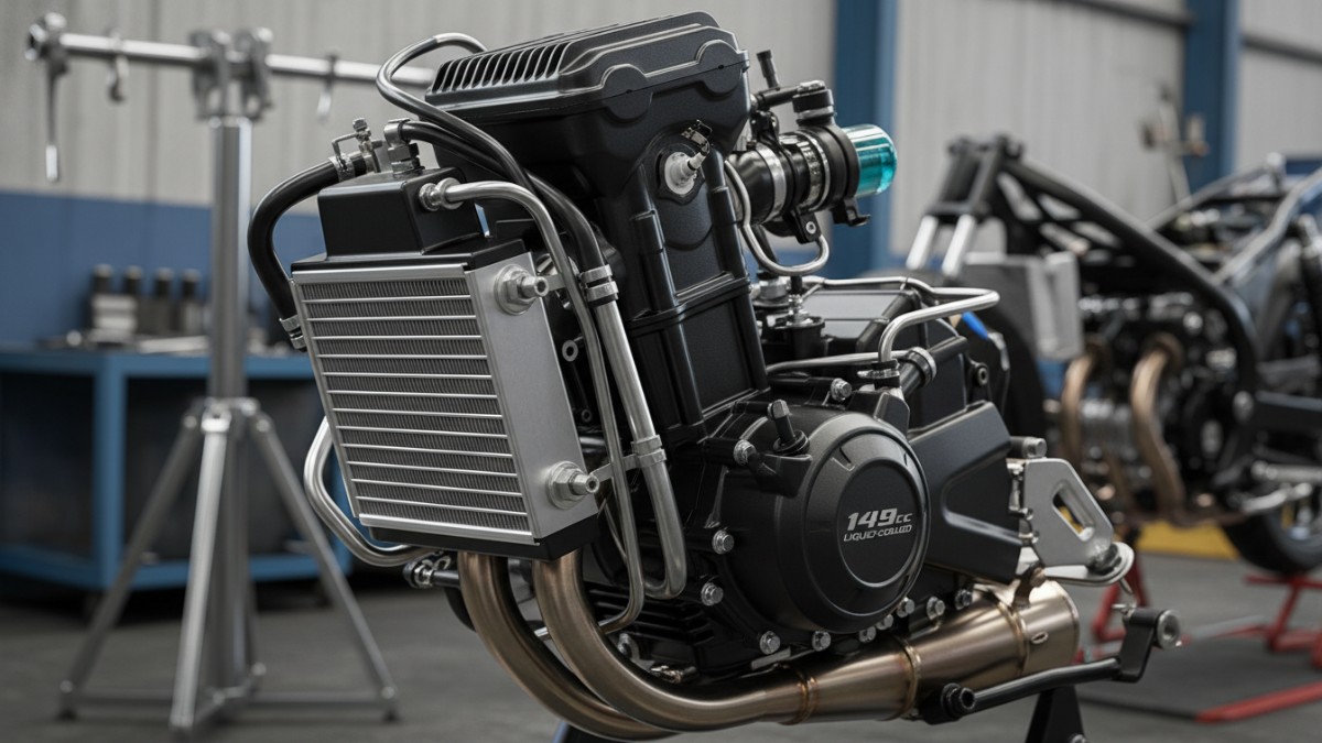 Mesin 149 cc liquid-cooled dengan performa andal