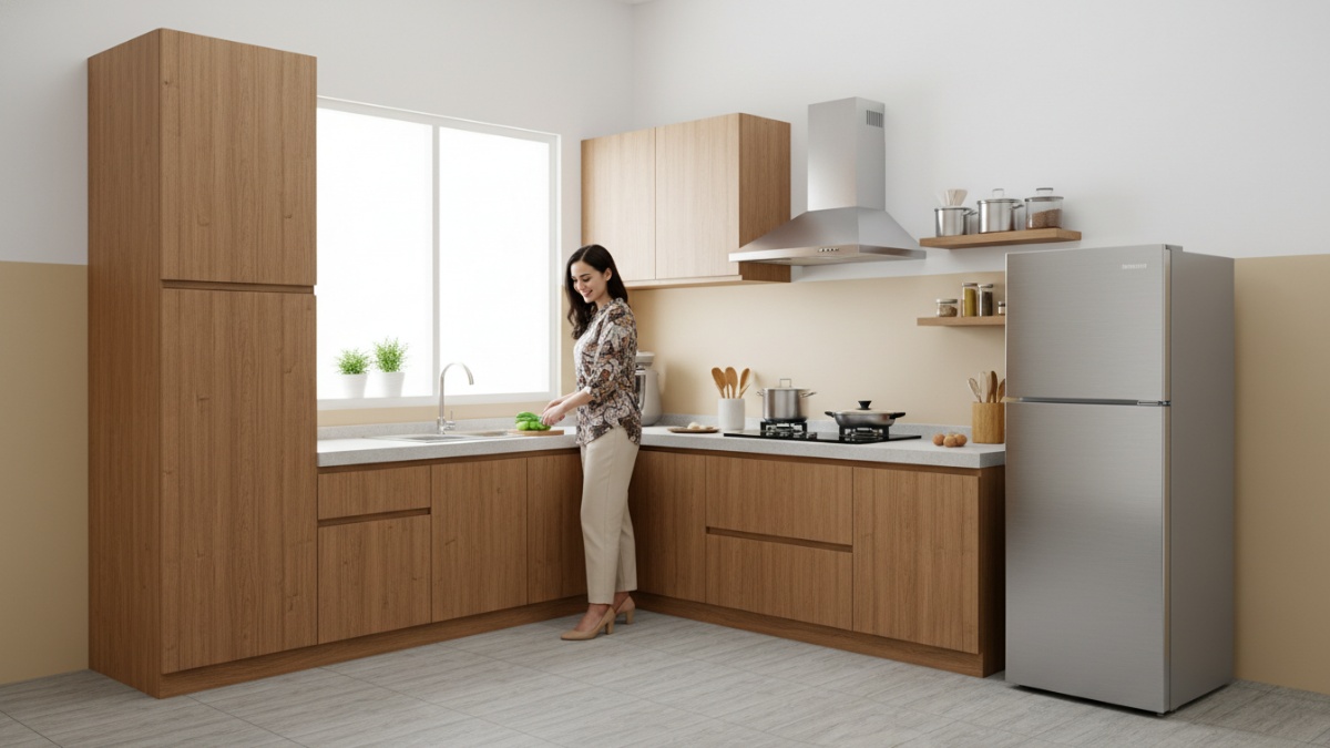 Warna terang pada area memasak