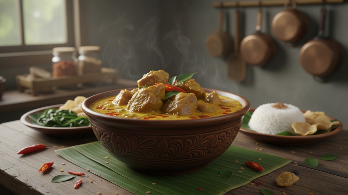 Gulai kerbau santan Di Sumatera Barat dan Jambi, gulai kerbau menjadi menu tradisional selain rendang. Santan dan bumbu kari membantu melunakkan daging sekaligus memberi rasa kaya.