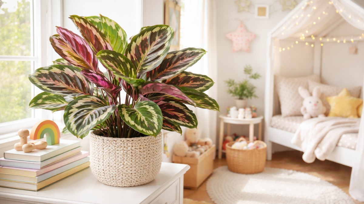 Calathea di kamar anak.