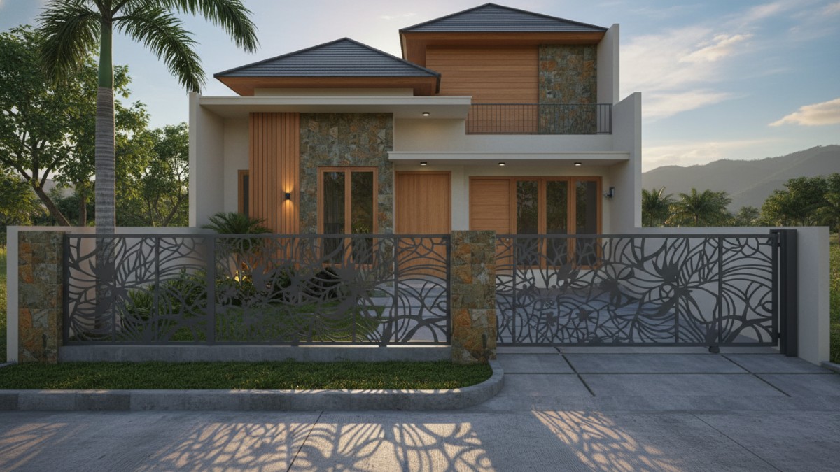 Pagar Laser-Cut Metal Artistik: Unik Dan Jadi Focal Point