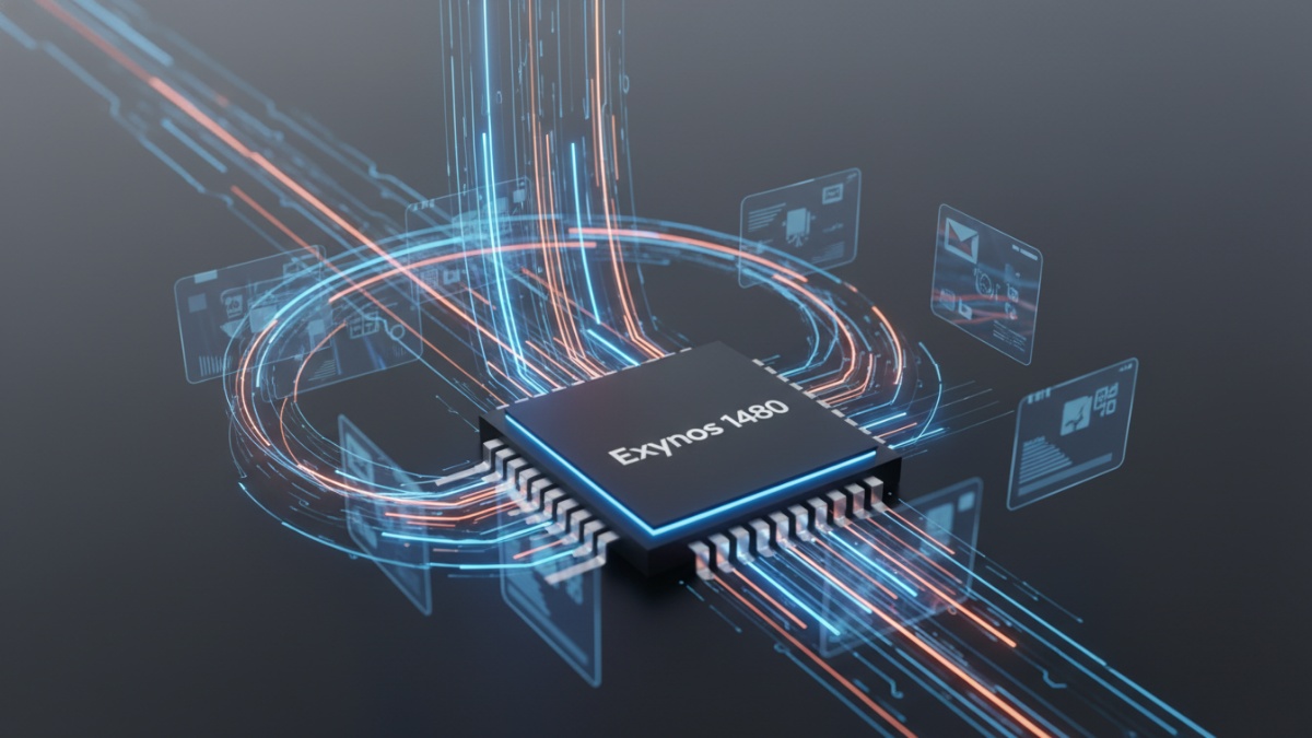 Ilustrasi performa chipset Exynos 1480 yang meningkatkan kecepatan dan multitasking