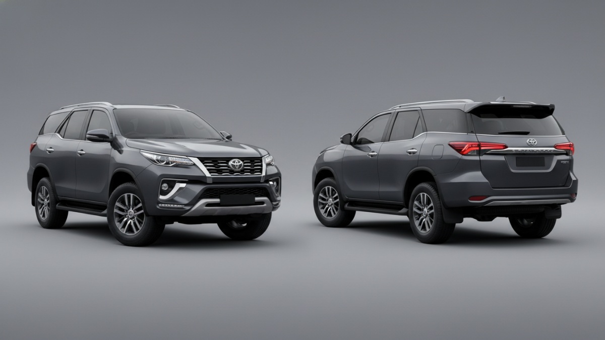 Tampilan depan dan belakang Fortuner terbaru lebih maskulin dan modern