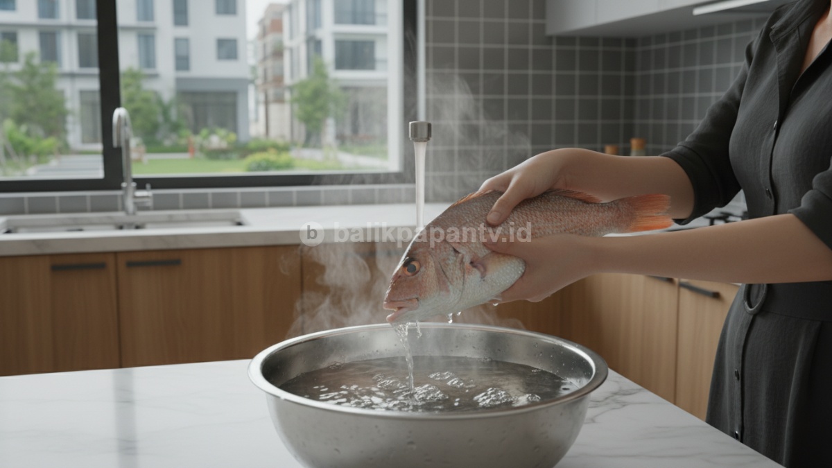 Kesalahan mencuci ikan dengan air hangat 