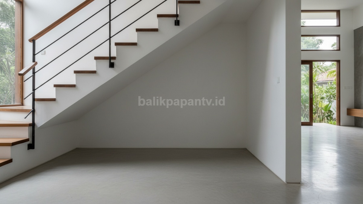 Contoh ruang bawah tangga kosong yang belum dimanfaatkan