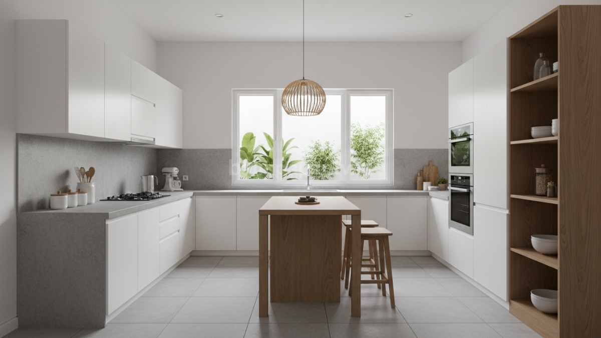 Contoh kesalahan dapur sempit dengan penataan kurang efisien