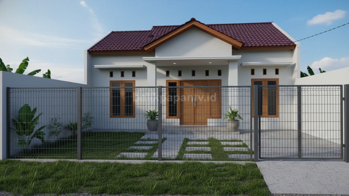 Pagar BRC minimalis pada rumah kampung terlihat rapi dan modern