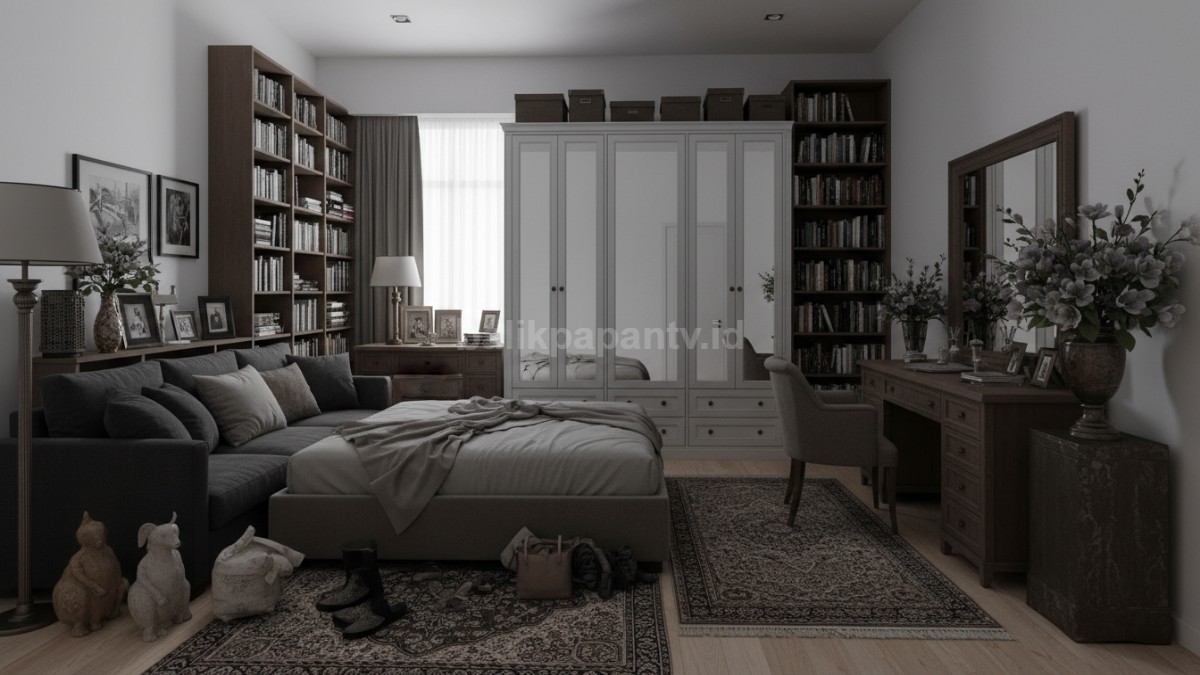 Subheading 2: Contoh kesalahan dekorasi berlebihan di kamar mungil