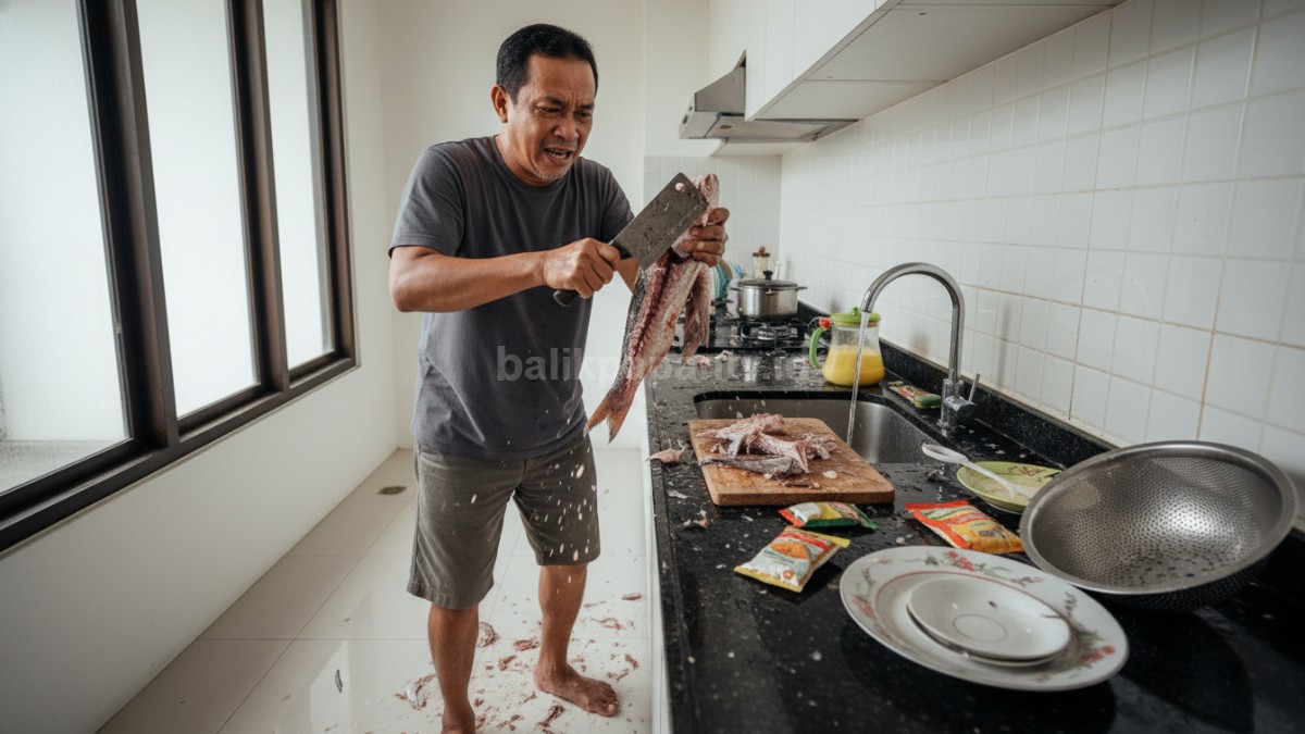Contoh kesalahan saat membersihkan ikan di rumah 