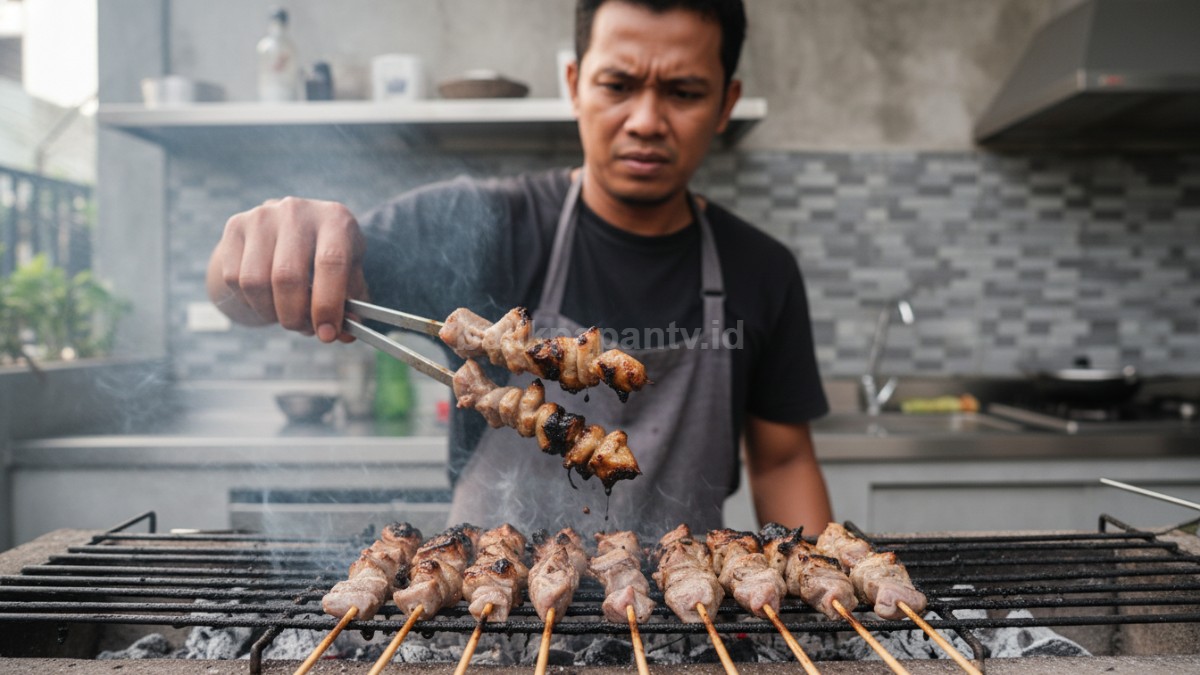 Contoh kesalahan pembakaran sate kikil 
