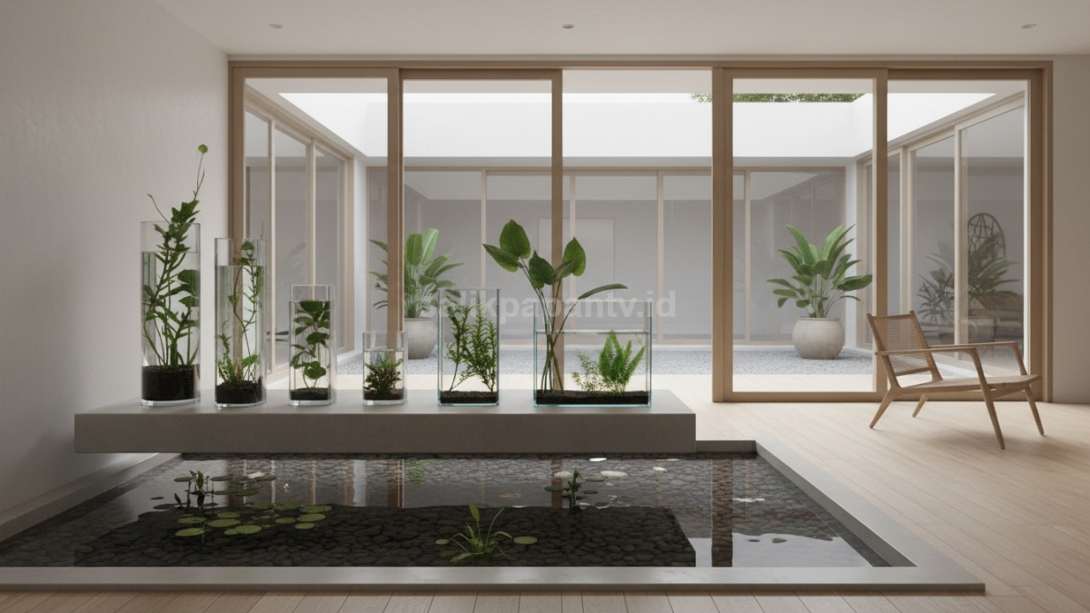 Tanaman air di rumah minimalis