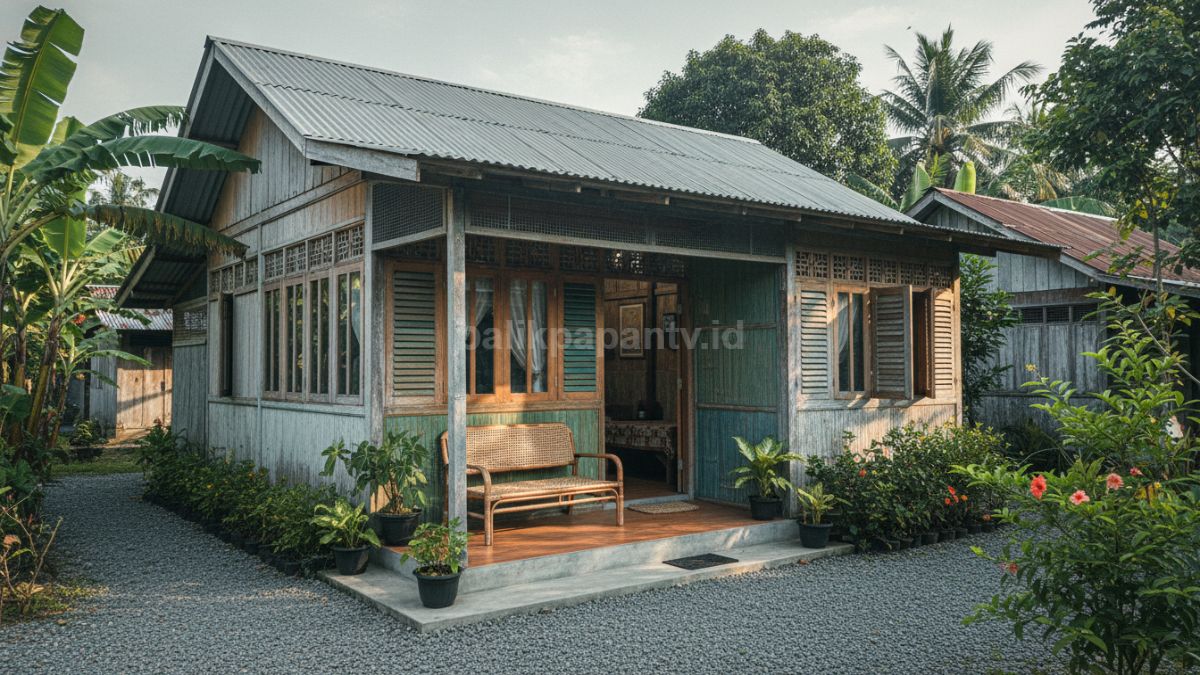 Rumah kampung yang sudah tertata rapi dengan ventilasi optimal, cahaya masuk, suasana terlihat adem dan nyaman