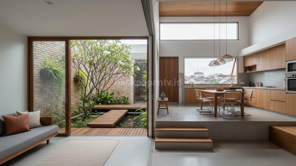  Split level courtyard