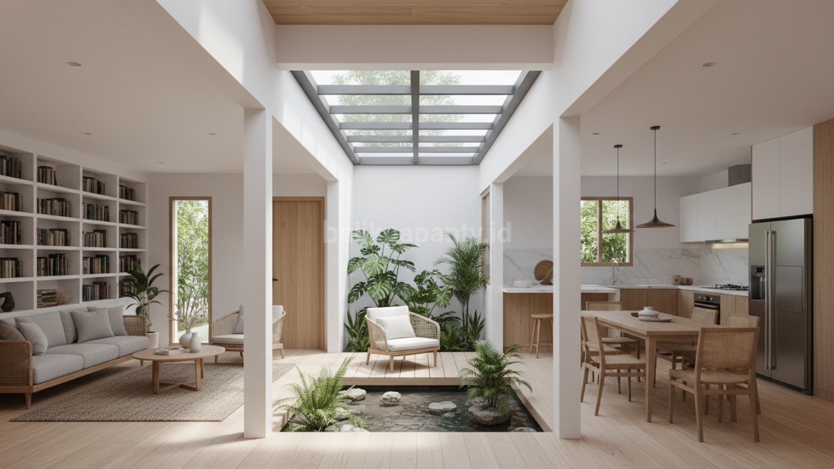 Courtyard semi indoor