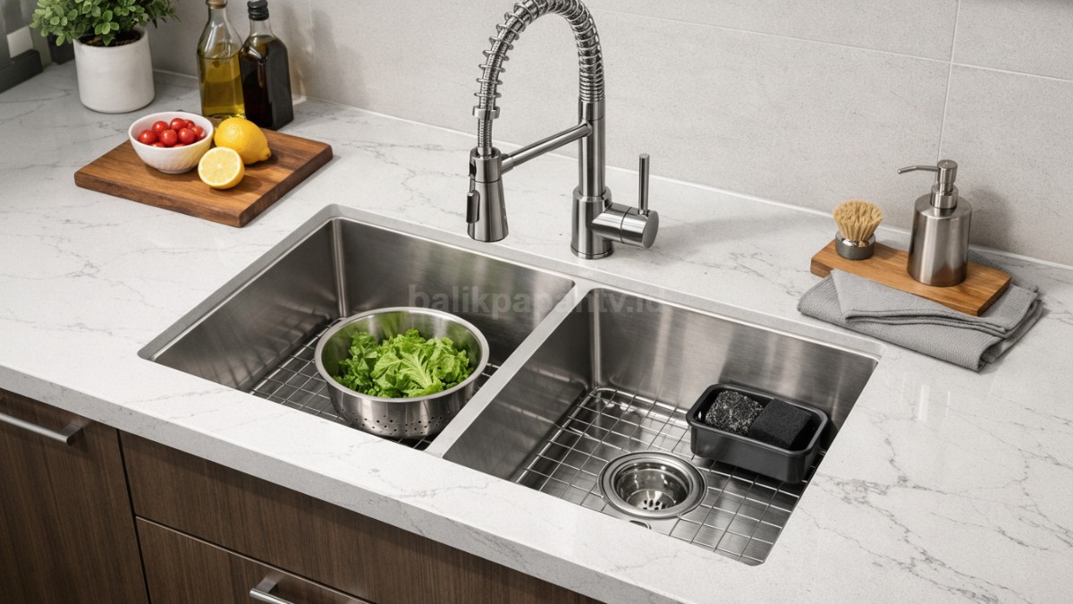 Wastafel cuci piring undermount stainless modern.