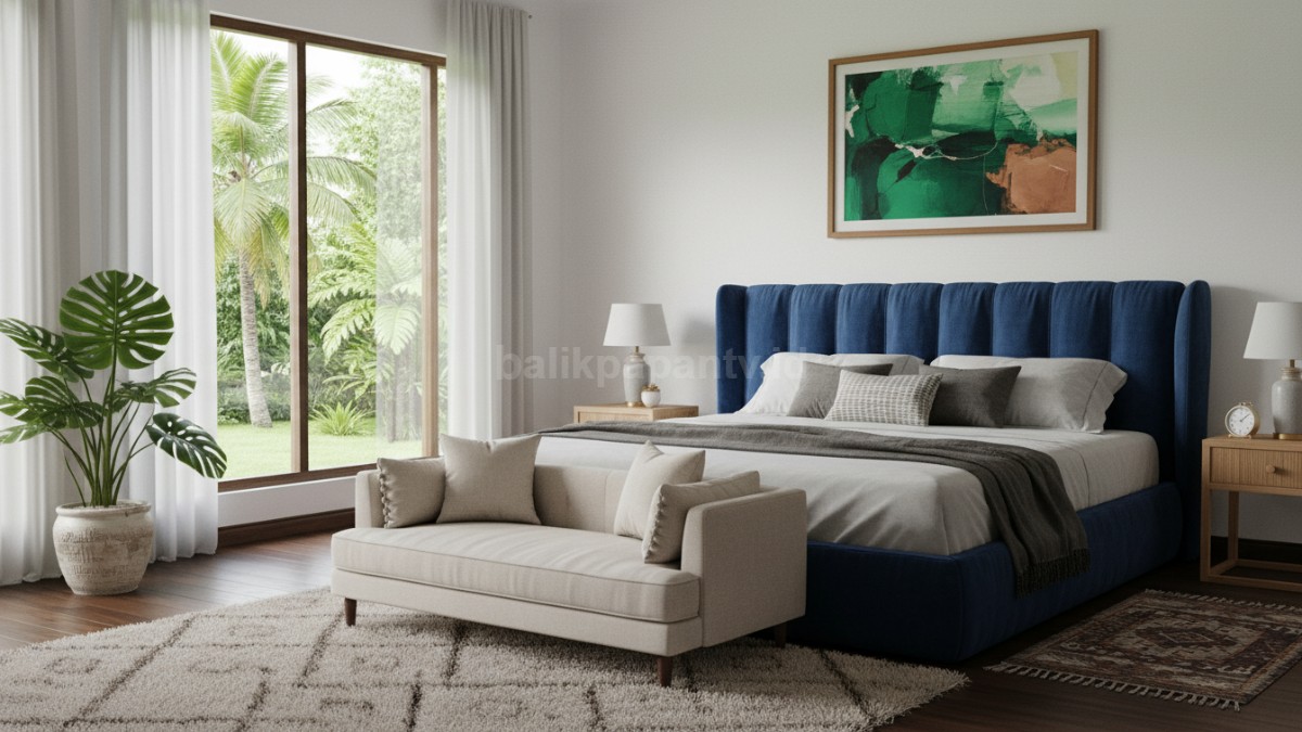 Pilih furnitur berbahan empuk Headboard