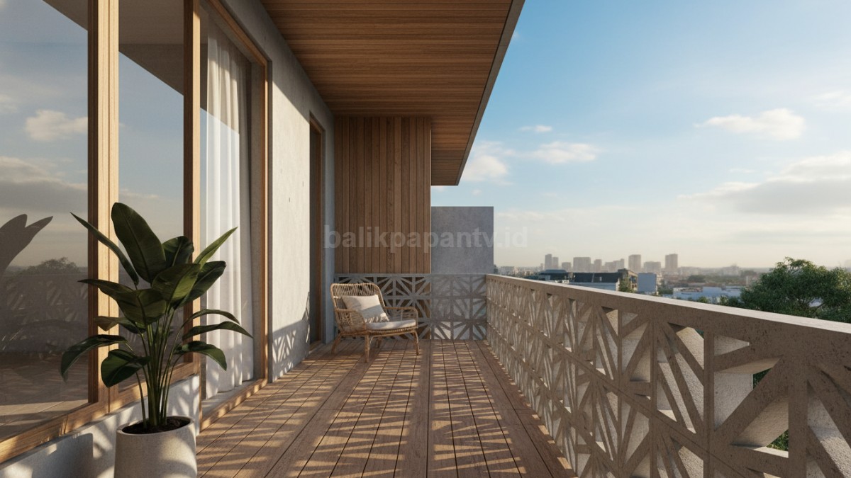 Balkon roster motif geometris