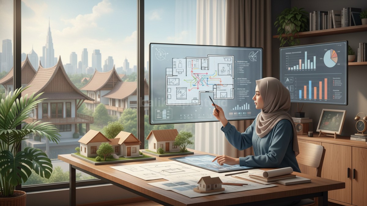 Visual arsitek merancang rumah berbasis perilaku manusia
