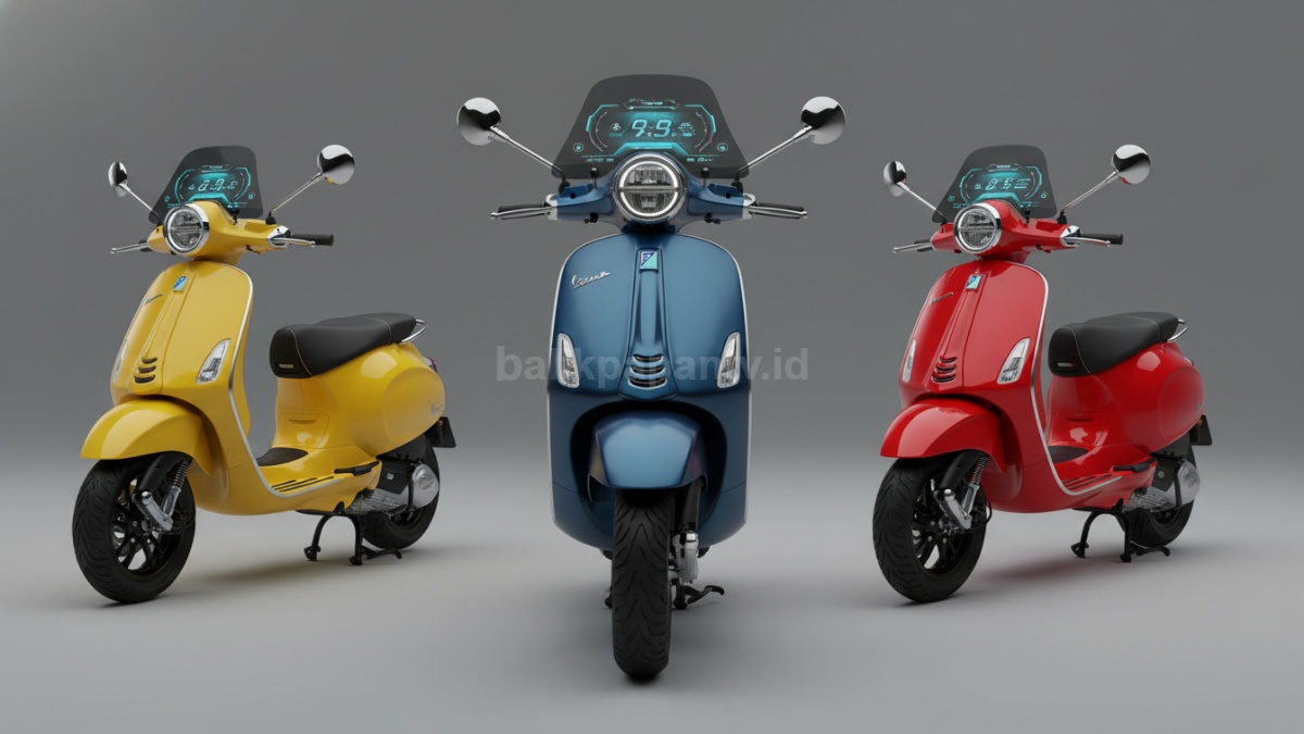 Vespa 180cc 2026, Primavera &amp; Sprint, digital dashboard dan desain stylish.