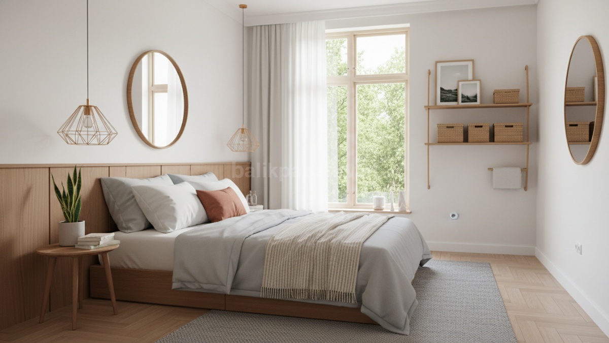 Kamar tidur minimalis ala Pinterest dengan dekorasi sederhana dan warna netral yang menenangkan