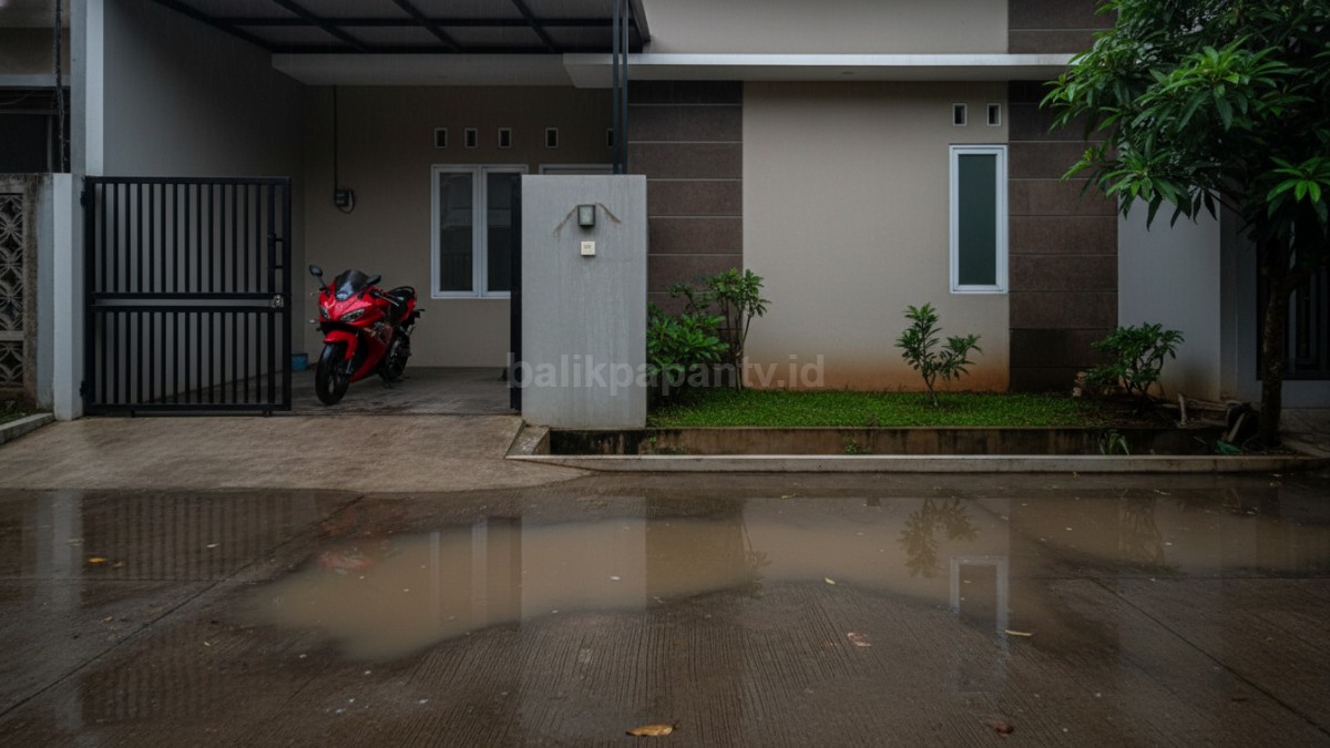 Contoh kesalahan desain garasi motor yang membuat ruang terasa sempit dan tidak nyaman