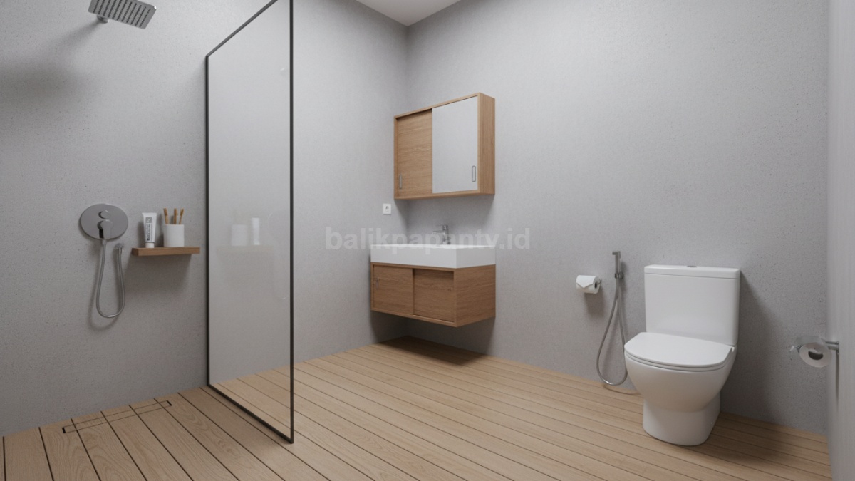 Berseberangan dengan shower