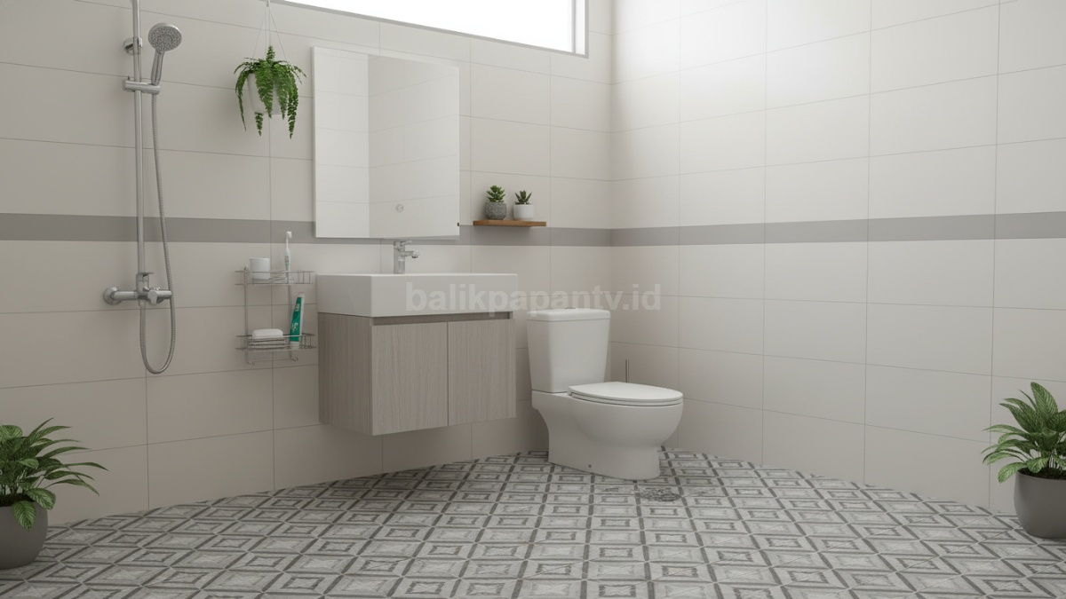 Model penempatan toilet duduk di ruang kecil