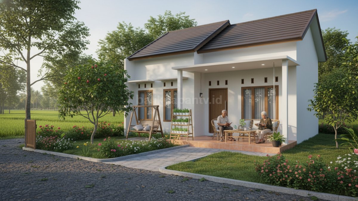 Rumah dengan teras luas multifungsi