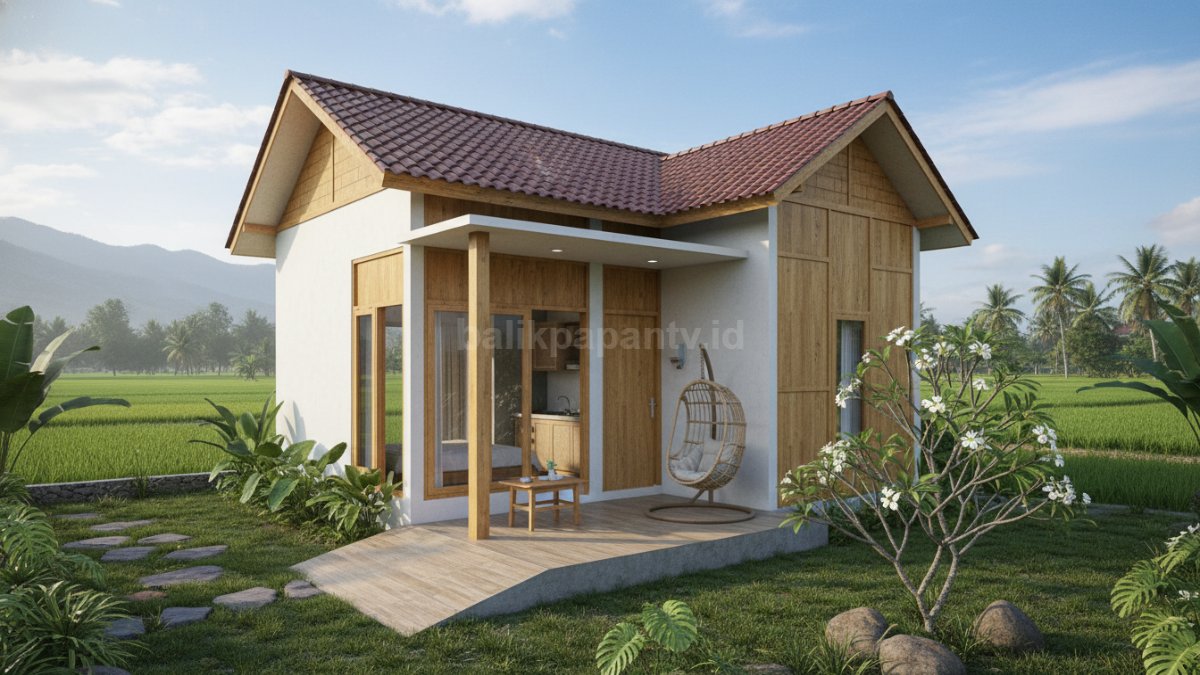rumah minimalis dengan ventilasi alami dan pencahayaan maksimal
