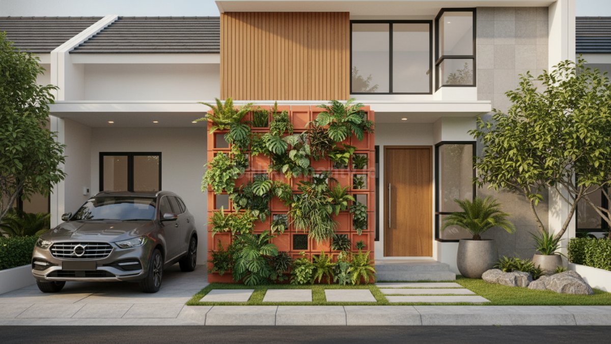 Dinding Hidup Modular Dinding pembatas yang diisi tanaman modular