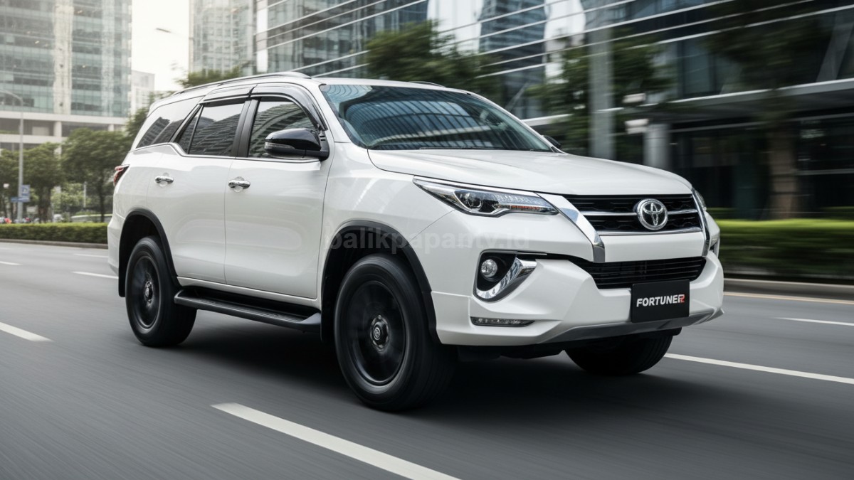 Fortuner melintas di jalan kota dengan aura SUV premium.