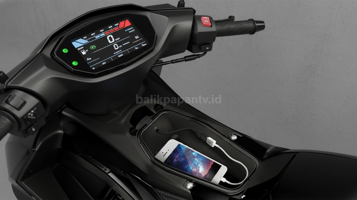 Panel digital dan USB charger menambah kenyamanan berkendara harian