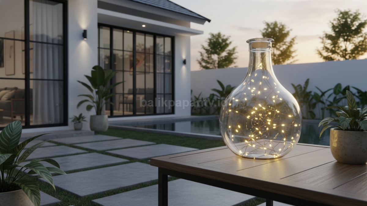 Lampu LED menghasilkan panas rendah, aman untuk wadah kaca.