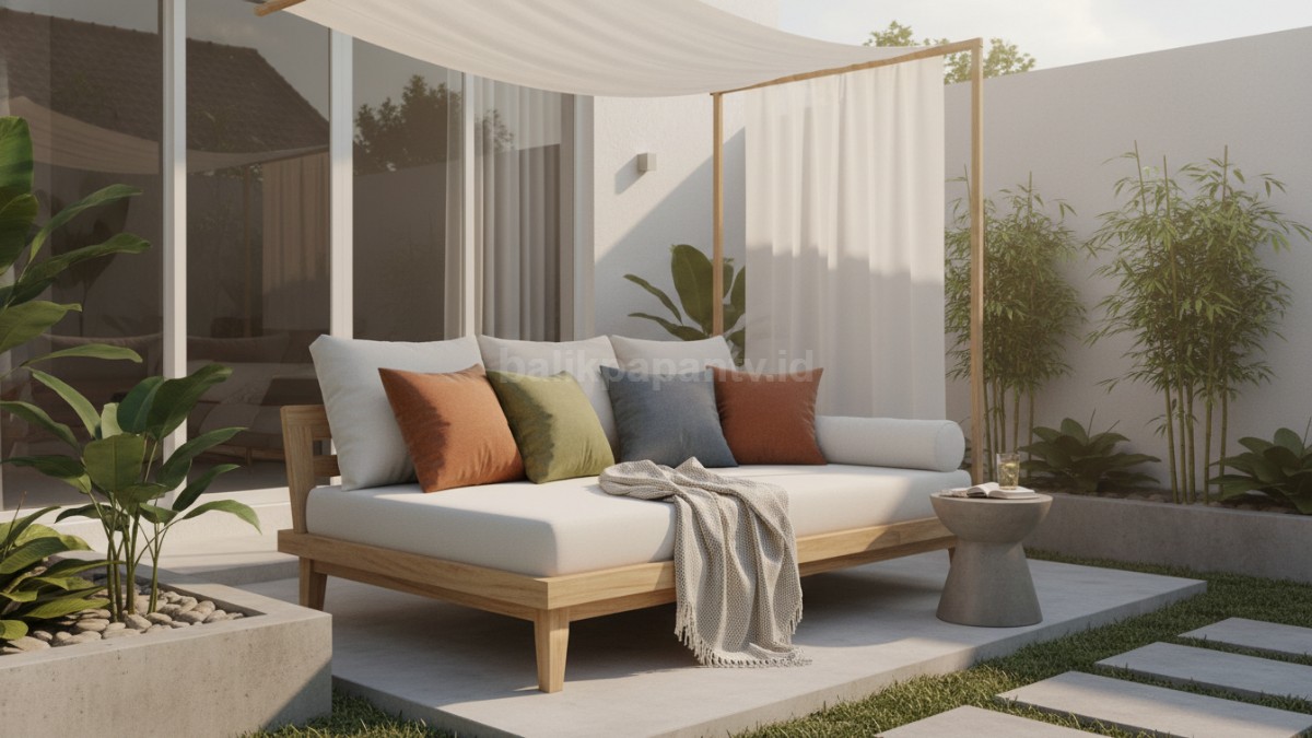 Daybed taman Memberi kesan santai dan nyaman