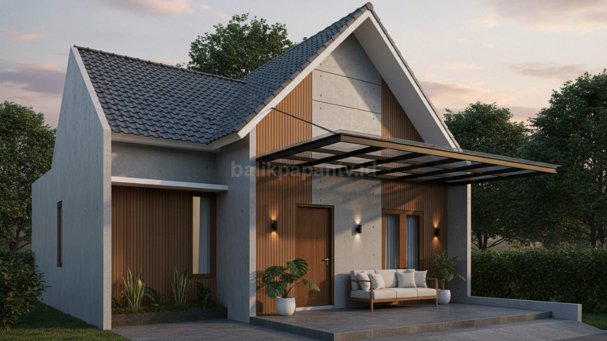 Contoh atap pelana yang efektif alirkan air hujan.