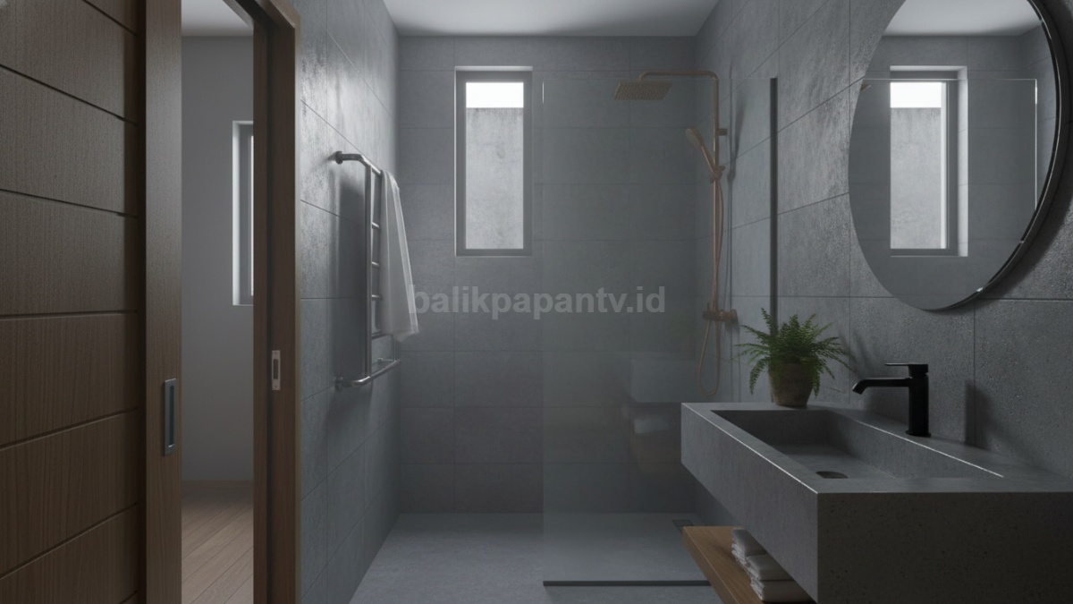 Handuk lembap tergantung di kamar mandi dengan ventilasi minim 