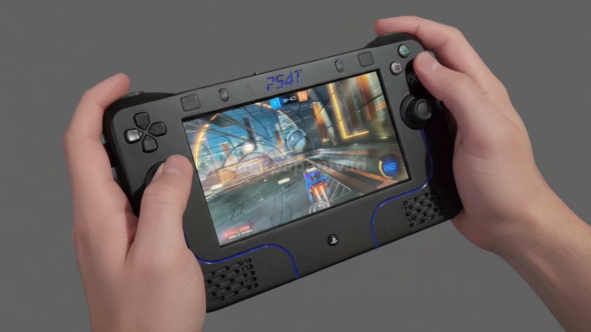 PS4 Transportable handheld dengan desain futuristik dan layar IPS, siap jalankan game AAA di genggaman
