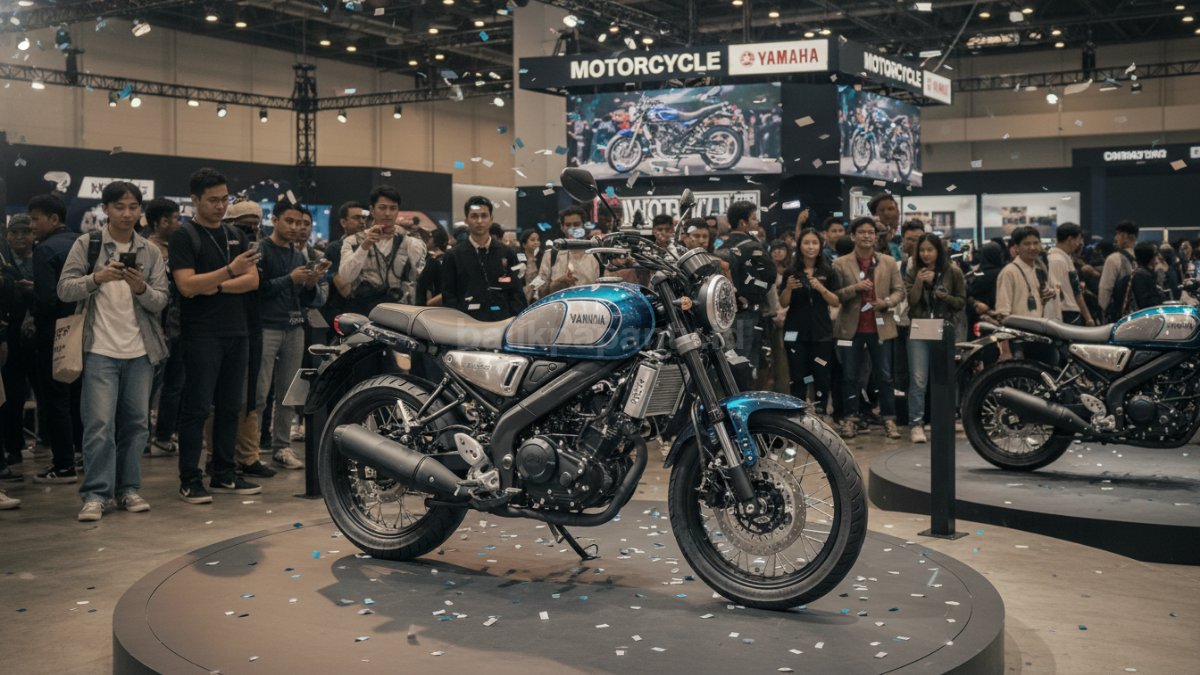 Yamaha XSR155 tampil di Motorcycle Show, motor retro modern yang akhirnya resmi hadir.