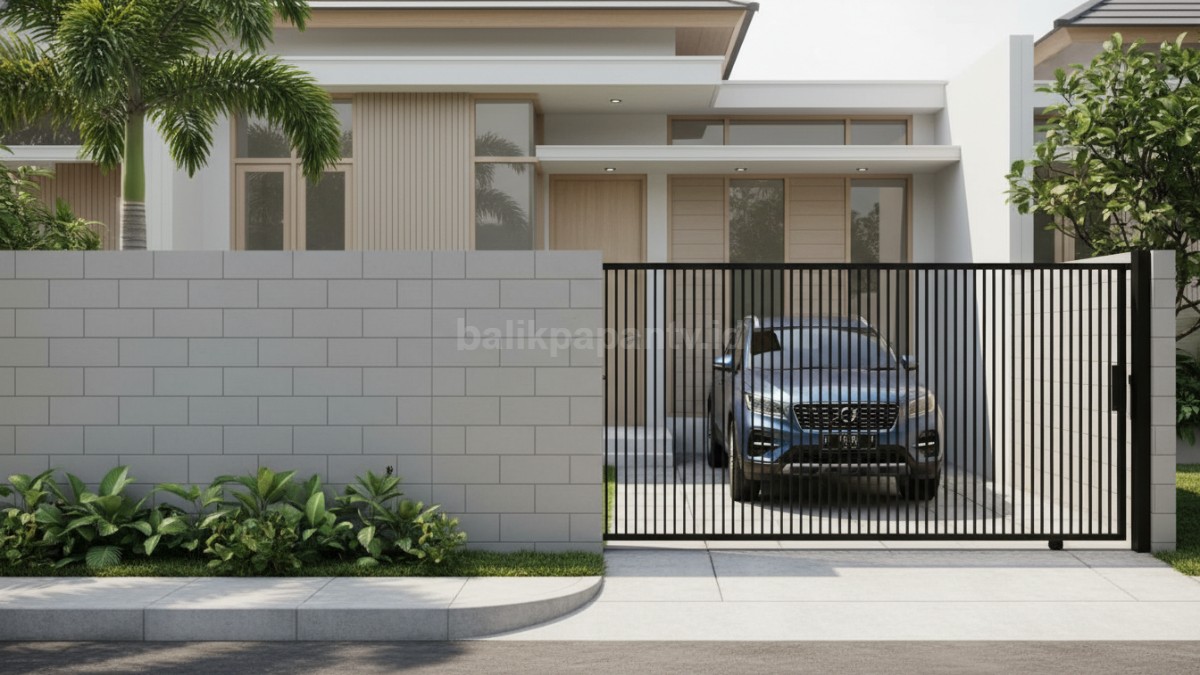 Pagar hebel full solid dengan finishing cat