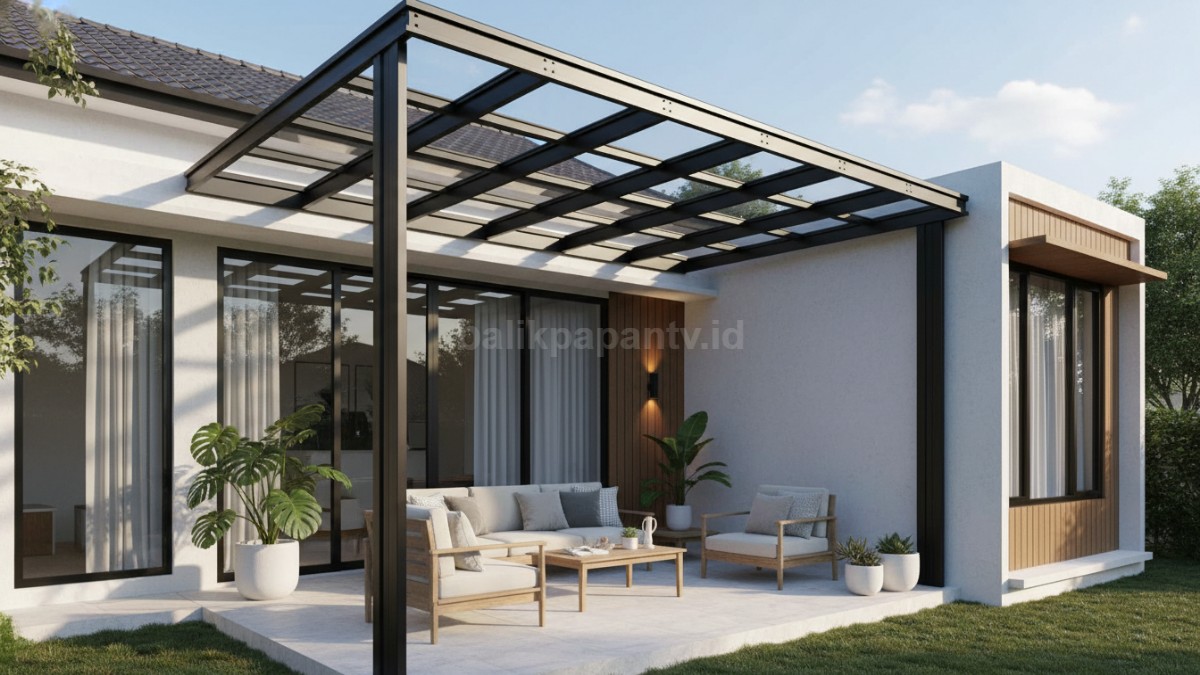 Kaca tempered Tampilan elegan dan jernih, Cocok untuk desain minimalis modern