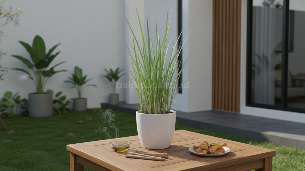 Serai: Serai wangi, herbal pengusir nyamuk dan teh herbal.