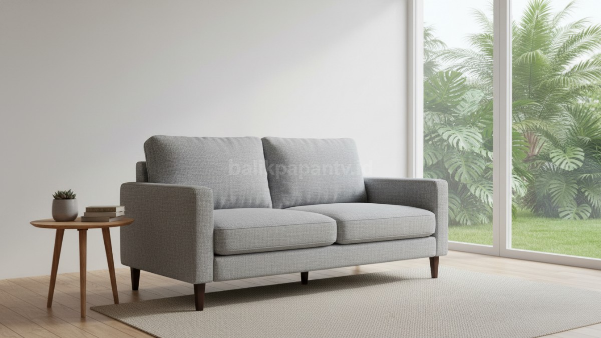 Sofa dua dudukan sesuai ukuran ruang tamu sempit.