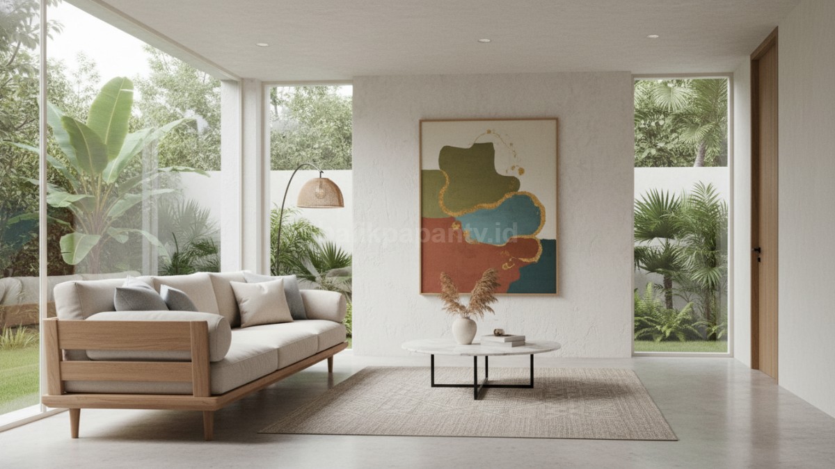 Model dengan kaki tinggi &ndash; biar area bawah sofa terlihat, ruang terasa lebih ringan dan luas