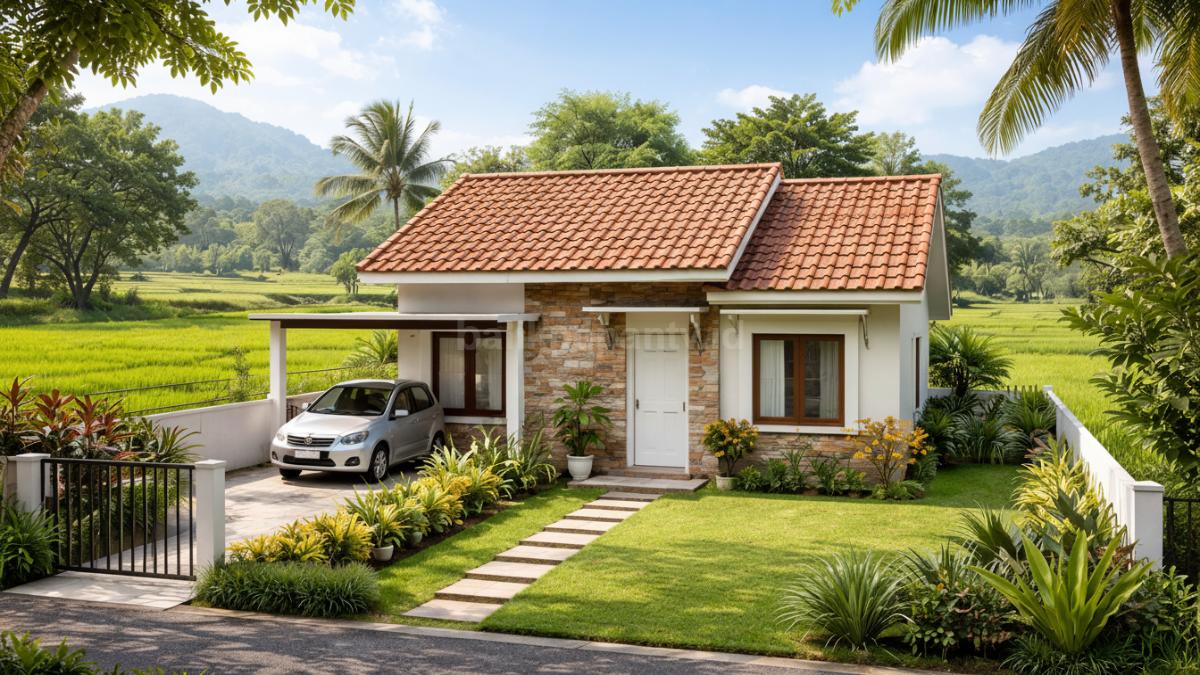 Inspirasi rumah minimalis di desa.