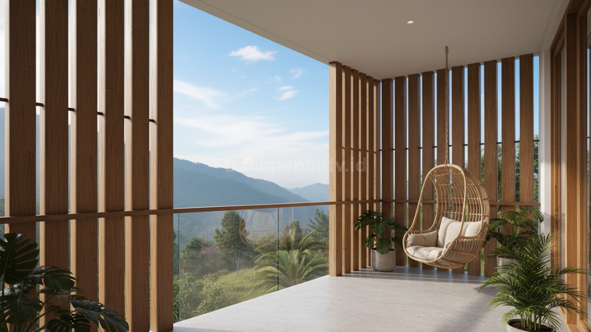  Panel Kayu atau Bambu 