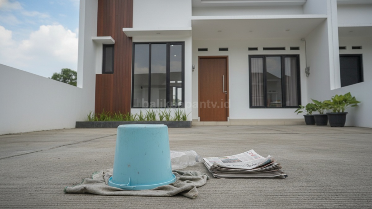 Ember bekas dibersihkan sebagai bahan dasar tong sampah 