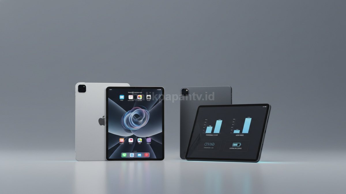 Perbandingan iPad A16 dan Huawei MatePad 11.5 dengan tampilan desain dan layar modern