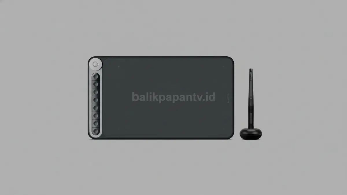 Huion Inspiroy Dial Q620M dengan desain modern dan dial controller yang memudahkan workflow desain digital