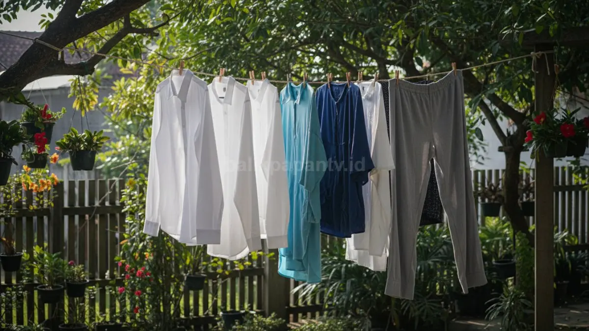 Menjemur Baju di Tempat Teduh