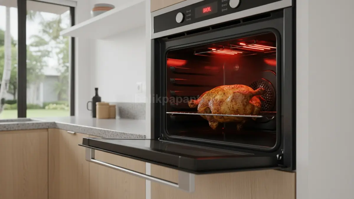 Oven dengan mode broil
